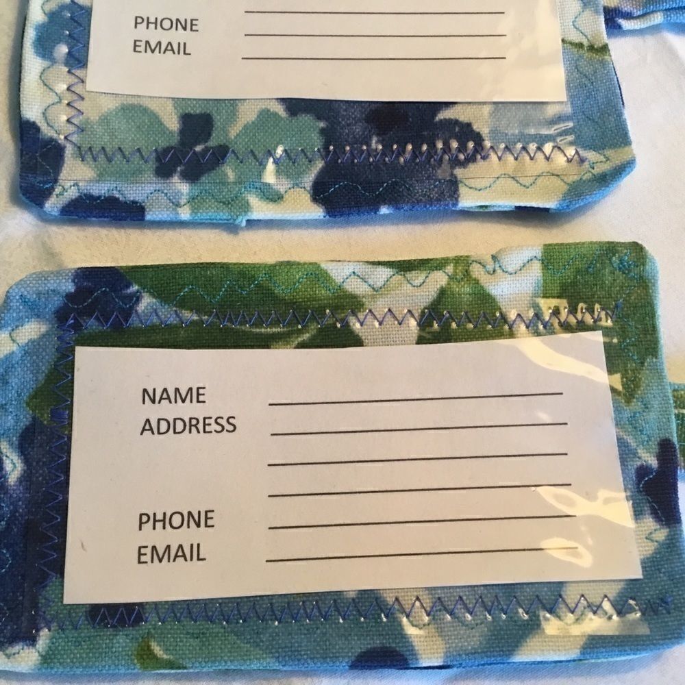 NWOT. Handmade Luggage/Backpack Tags Set of 3 - Picture 2 of 3